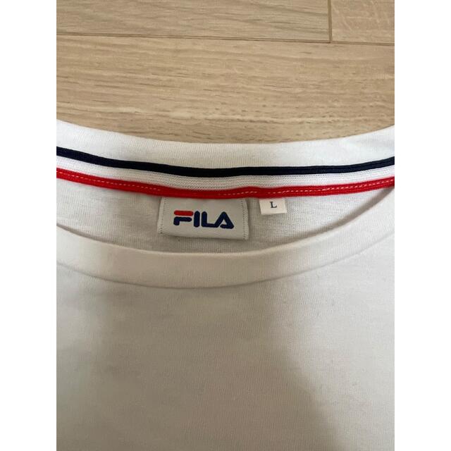 FILA(フィラ)の(ほママ様用)FILA 長袖白Tシャツ(Lサイズ) レディースのトップス(Tシャツ(長袖/七分))の商品写真