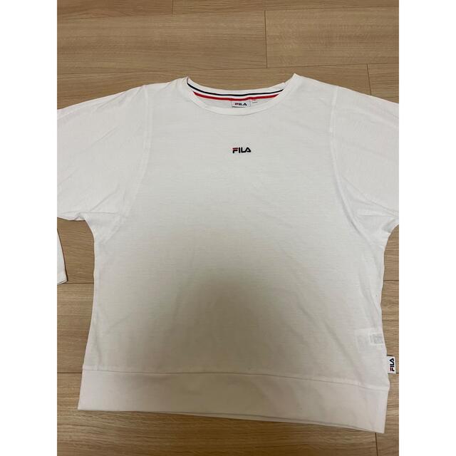 FILA(フィラ)の(ほママ様用)FILA 長袖白Tシャツ(Lサイズ) レディースのトップス(Tシャツ(長袖/七分))の商品写真