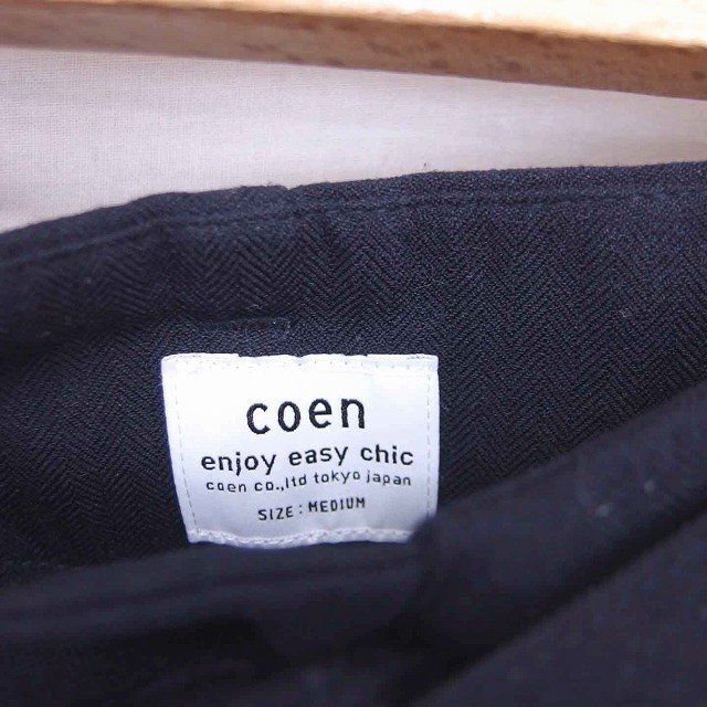 coen(コーエン)のコーエン タイト スカート ロング ベルト 無地 M 黒 ブラック /TT1 レディースのスカート(ロングスカート)の商品写真