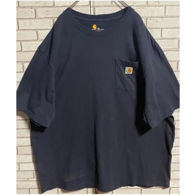 carhartt(カーハート)の90s 古着 カーハート 2XL ロゴタグ ポケット ビッグシルエット ゆるだぼ メンズのトップス(Tシャツ/カットソー(半袖/袖なし))の商品写真