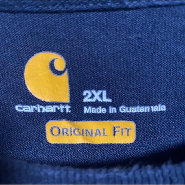 carhartt(カーハート)の90s 古着 カーハート 2XL ロゴタグ ポケット ビッグシルエット ゆるだぼ メンズのトップス(Tシャツ/カットソー(半袖/袖なし))の商品写真