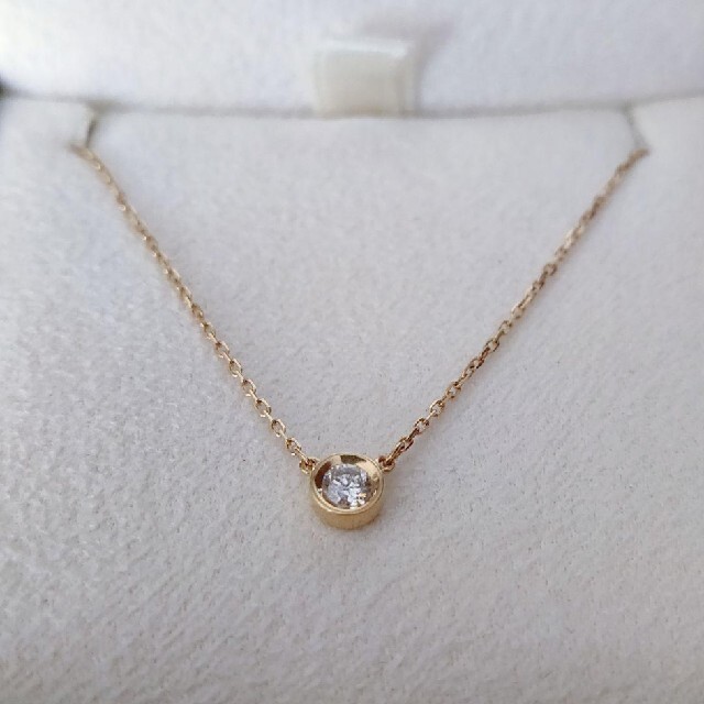 4℃ ダイヤモンド ネックレス K18YG 0.10ct | linnke.com.br