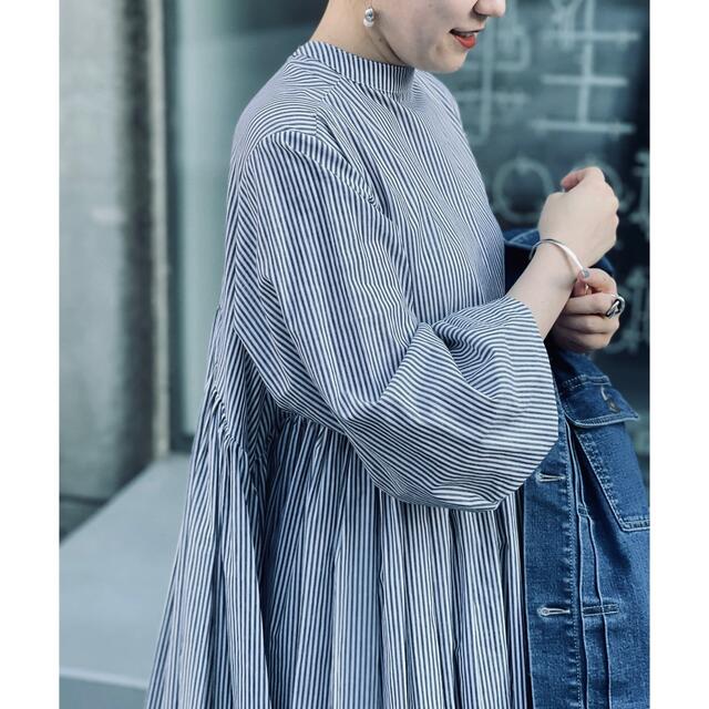 BEARDSLEY 新品 先染めギャザーチュニックブラウス | www