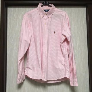 ラルフローレン(Ralph Lauren)のラルフローレン  ストライプシャツ　Ｍ　ピンク　CLASSIC  FIT(シャツ)