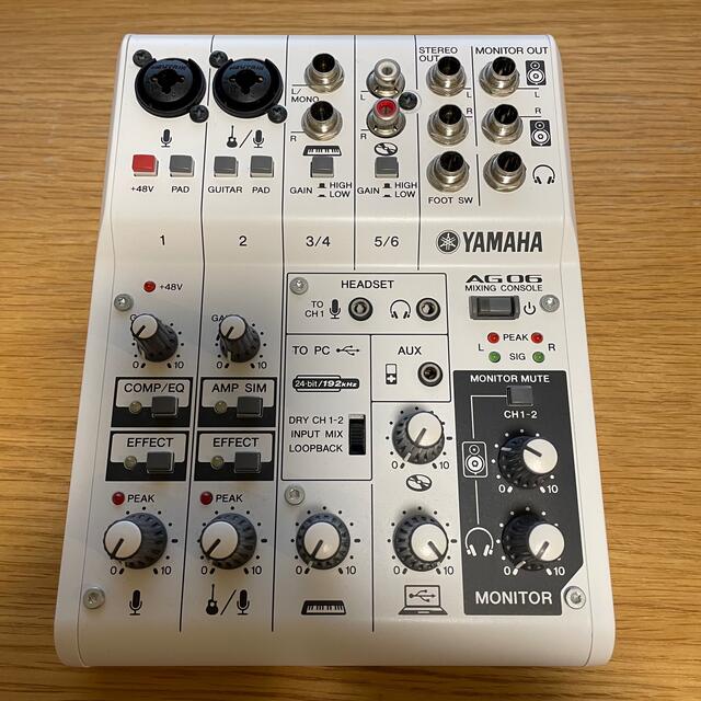 ヤマハ(ヤマハ)のAG06 YAMAHA ウェブキャスティングミキサー 楽器のレコーディング/PA機器(ミキサー)の商品写真