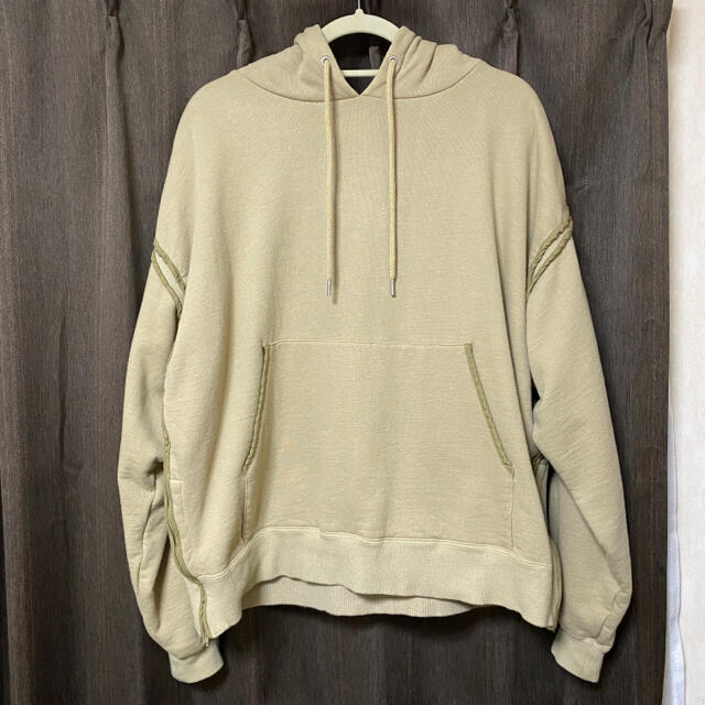 YOKE PIPING WIDE PARKA サンドベージュ