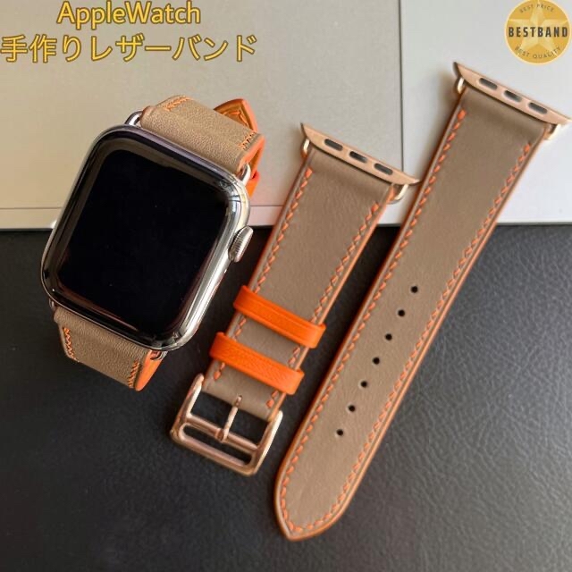 Apple Watch(アップルウォッチ)の専用ページ　ベルト　2本　42/44/45mm メンズの時計(レザーベルト)の商品写真