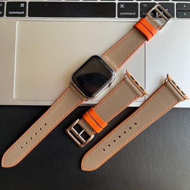 Apple Watch(アップルウォッチ)の専用ページ　ベルト　2本　42/44/45mm メンズの時計(レザーベルト)の商品写真