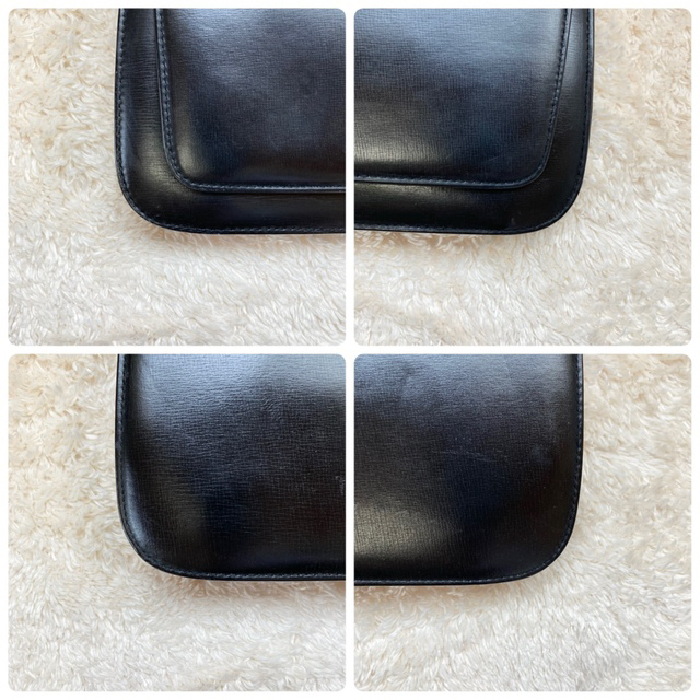 CELINE - 【入手困難】CELINE レザー ショルダーバッグ ブラック CELINE - 【入手困難】CELINE レザー ショルダーバッグ ブラック