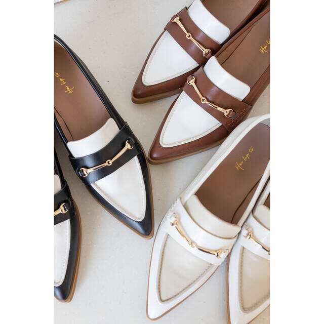 Her lip to Two-Tone Bit Loafers/white/37 ローファー/革靴 Her lip to Two-Tone Bit Loafers/white/37 ローファー/革靴