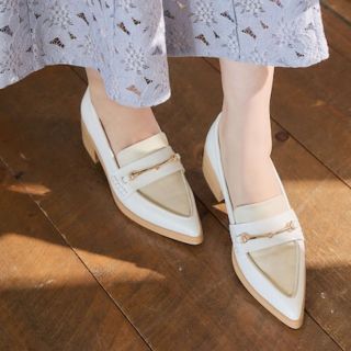 ハーリップトゥ(Her lip to)のHer lip to Two-Tone Bit Loafers/white/37(ローファー/革靴)