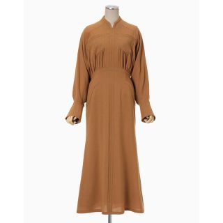 マメ(mame)の専用！mame Wool Georgette Flare Dress camel(ロングワンピース/マキシワンピース)