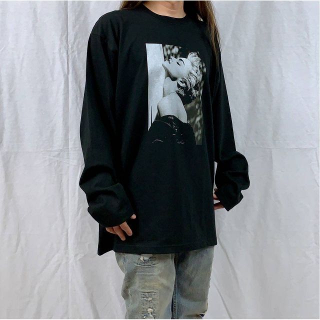 【ビッグ ロンT】新品 プリント マドンナ ストリート ファッション コーデ 2