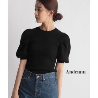 アンデミュウ(Andemiu)の新品◇Andemiu  アンデミュウ　オーガニックリブソデタックニット(ニット/セーター)