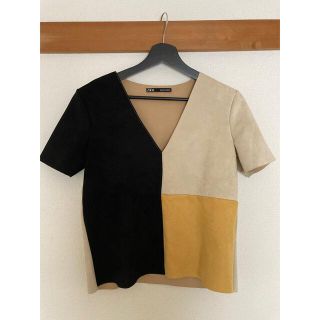 ザラ(ZARA)のZARA ベロアTシャツ(Tシャツ(半袖/袖なし))