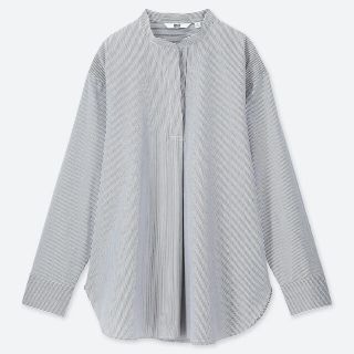 ユニクロ(UNIQLO)の【中古品】エクストラファインコットンスタンドカラーシャツ【UNIQLO】(シャツ/ブラウス(長袖/七分))