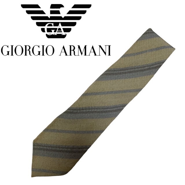 Giorgio Armani - GIORGIO ARMANI メンズ ネクタイ ストライプ ベージュの通販 by saiki's shop｜ ジョルジオアルマーニならラクマ
