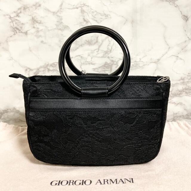 バッグ【新品タグ付き】GIORGIO ARMANI フラワー総レースミニハンドバッグ