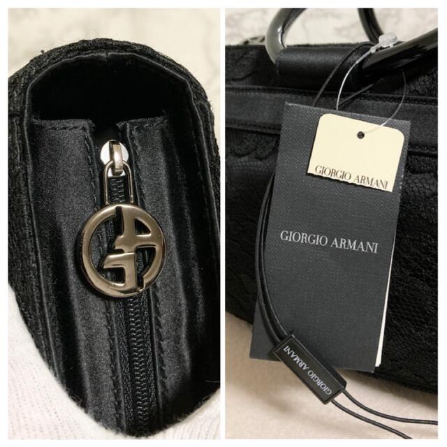 Giorgio Armani(ジョルジオアルマーニ)の【新品タグ付き】GIORGIO ARMANI フラワー総レースミニハンドバッグ レディースのバッグ(ハンドバッグ)の商品写真