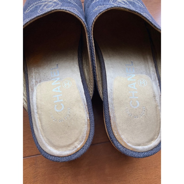CHANEL - CHANEL デニム サボ サンダルの通販 by C's shop CHANEL - CHANEL デニム サボ サンダルの通販 by C's shop