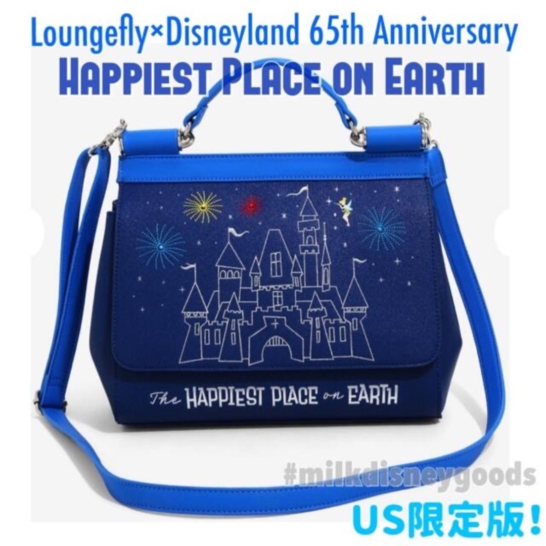 Disney(ディズニー)のLoungefly ディズニーランド 65th記念 ショルダーバッグ 完売品 レディースのバッグ(ショルダーバッグ)の商品写真