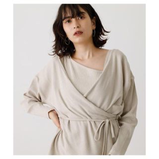 アズールバイマウジー(AZUL by moussy)のazul by moussy 新品 カシュクール リブ トップス 2way(シャツ/ブラウス(長袖/七分))