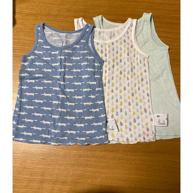 UNIQLO(ユニクロ)のコットンメッシュ インナー 3点 キッズ/ベビー/マタニティのキッズ服女の子用(90cm~)(下着)の商品写真