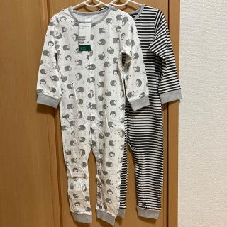 エイチアンドエム(H&M)のH＆M カバーオール 2枚セット ハリネズミ ボーダー パジャマ (パジャマ)