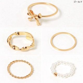 チルアナップ(CHILLE anap)の【5点セット】ゴールドリングセット (リング(指輪))