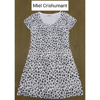 ミエルクリシュナ(Miel Crishunant)の【Miel Crishumantミエルクリシュナ】ヒョウ柄ニットワンピ(ミニワンピース)