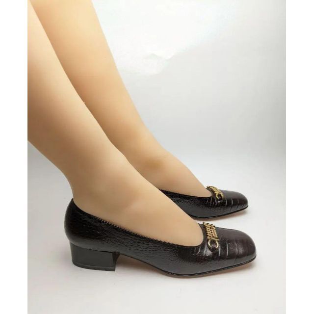 未使用極上美品♥フェラガモFerragamo クロコダイルパンプス 約22.5 未使用極上美品♥フェラガモFerragamo クロコダイルパンプス 約22.5