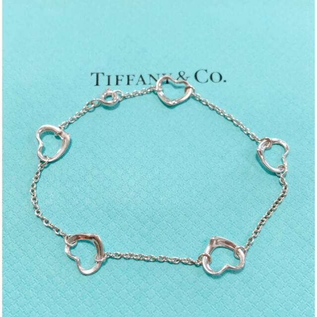 Tiffany & Co.(ティファニー)のティファニー　オープンハート  5連　ブレスレット　シルバー925  袋付き♡ レディースのアクセサリー(ブレスレット/バングル)の商品写真