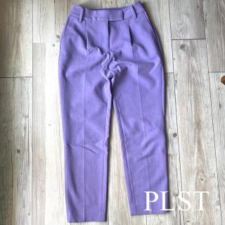 プラステ(PLST)のPLST ウォームリザーブ　テーパードパンツ 紫(カジュアルパンツ)