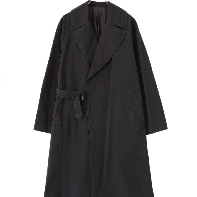 美品 希少  タグ付 サイズ2 COMOLI タイロッケンコート 16aw  黒