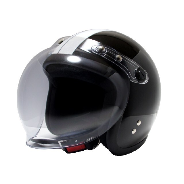ヘルメット シールド付 ジェットヘルメット 全排気量対応 ブラックホワイト