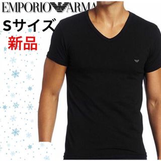 エンポリオアルマーニ(Emporio Armani)の【新品】アルマーニ メンズ半袖Ｔシャツ　110856 ブラック 黒　Sサイズ(Tシャツ/カットソー(半袖/袖なし))