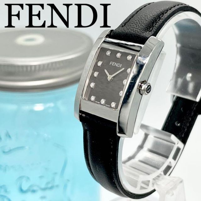 260 FENDI フェンディ時計　レディース腕時計　12Pダイヤ　ブラック