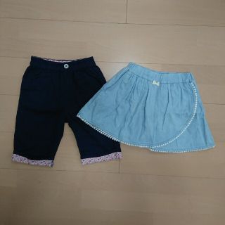 ニシマツヤ(西松屋)の【美品】130サイズ 女の子 ショートパンツ と インナーパンツ付き スカート(パンツ/スパッツ)