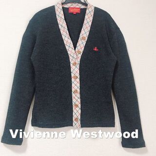 ヴィヴィアンウエストウッド(Vivienne Westwood)の【Vivienne Westwood】ORBボタン 刺繍ORBロゴ カーディガン(カーディガン)