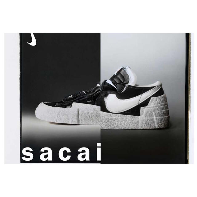 【28cm】sacai Nike Blazer Low Black Patent