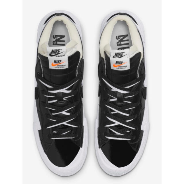 sacai×NikeBlazerLow"BlackPatentLeather" 2