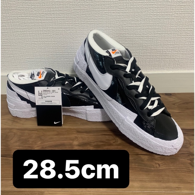 靴/シューズNIKE x SACAI BLAZER low Black