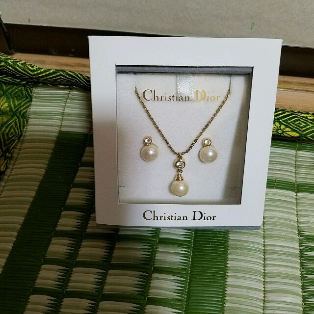 Christian Dior - Diorパールピアスネックレスセットの通販 by みうか