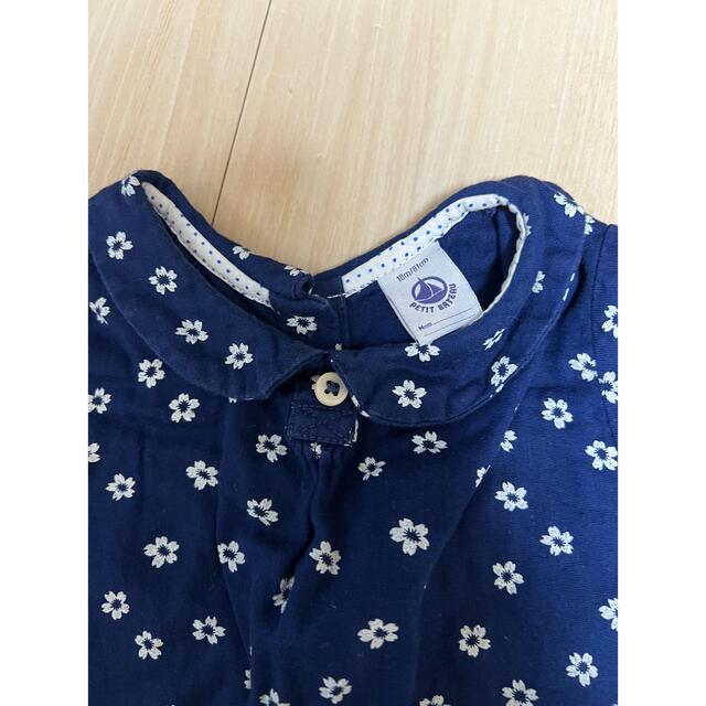 PETIT BATEAU(プチバトー)のプチバトー  花柄トップス　18m81cm キッズ/ベビー/マタニティのベビー服(~85cm)(シャツ/カットソー)の商品写真