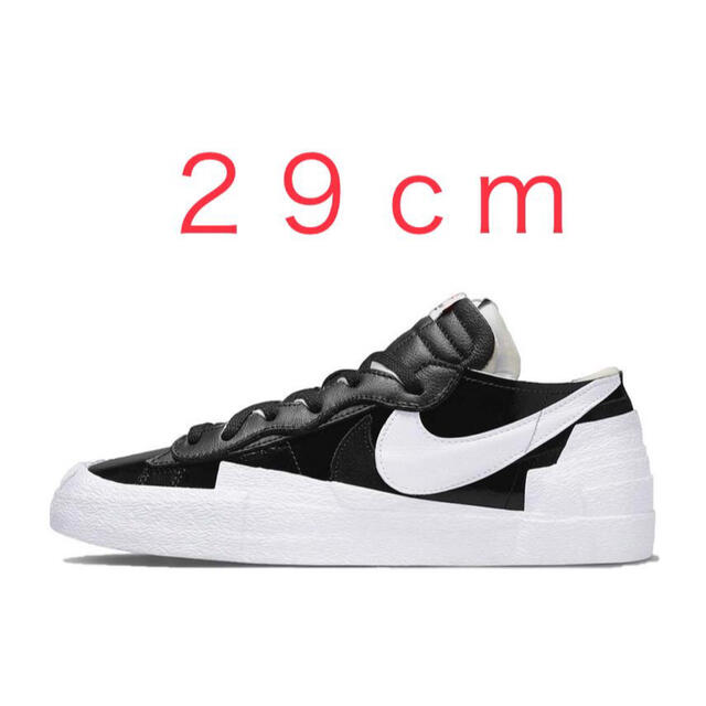 NIKE(ナイキ)の29cm sacai × Nike Blazer Low ブラック パテント メンズの靴/シューズ(スニーカー)の商品写真