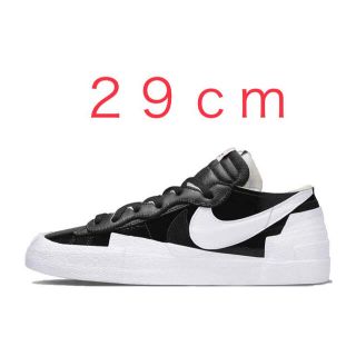 ナイキ(NIKE)の29cm sacai × Nike Blazer Low ブラック パテント(スニーカー)