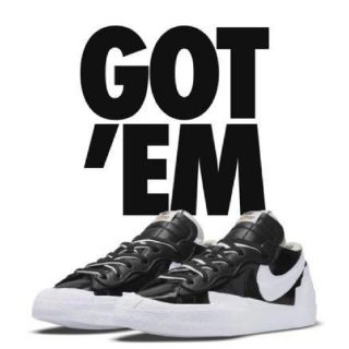 ナイキ(NIKE)のNike×sacai　Blazer Low "Black Patent Leat(スニーカー)