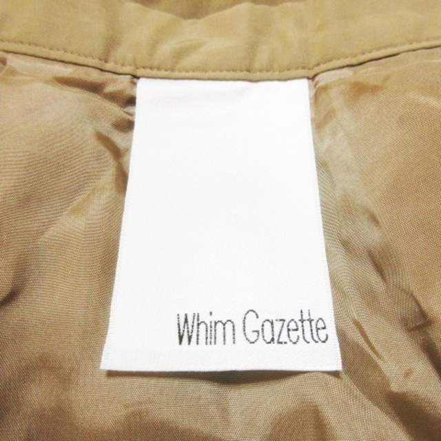 Whim Gazette(ウィムガゼット)のウィムガゼット スカート ミニ フレア ギャザー 光沢感 36 ベージュ カーキ レディースのスカート(ミニスカート)の商品写真