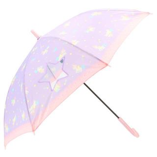 amusant sous la pluie 耐風 55cm ジュニア長傘 透明窓(傘)