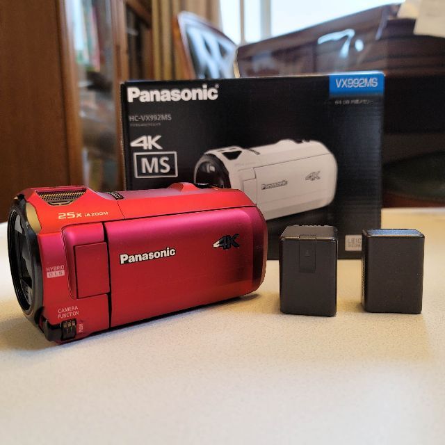 パナソニック 4Kビデオカメラ HC-VX992MS-R 予備バッテリー付